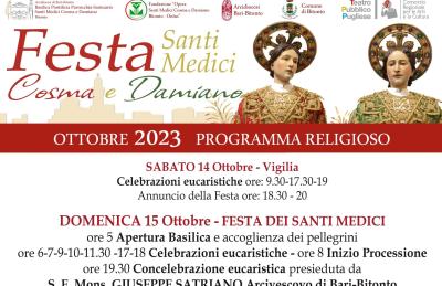PROGRAMMA FESTA SANTI MEDICI OTTOBRE 2023